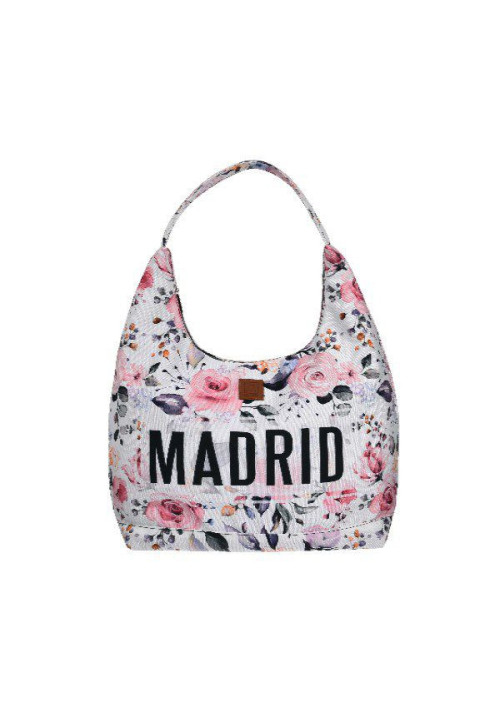 Bolso Góndola Madrid rosas-blanco