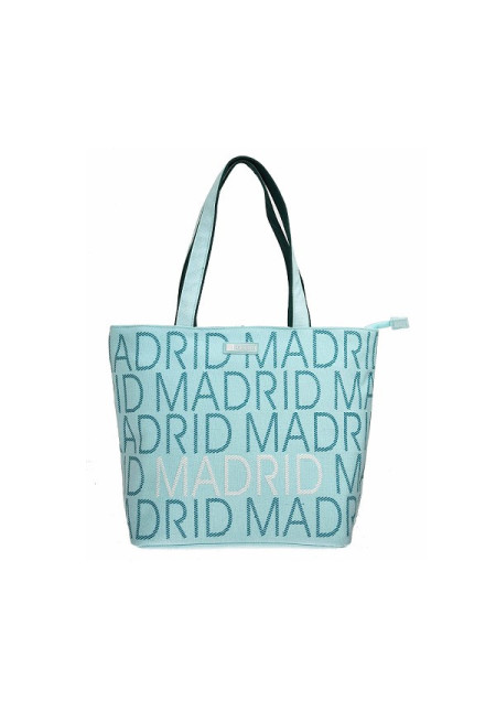 Bolso 25x25 Madrid letras turquesa
