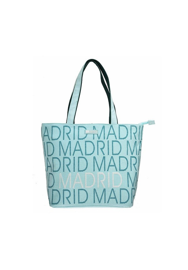 Bolso 25x25 Madrid letras turquesa