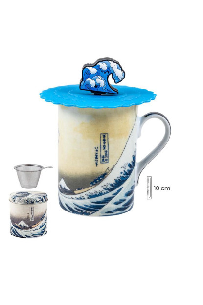 MUG LA OLA EN LATA CON TAPA Y FILTRO 