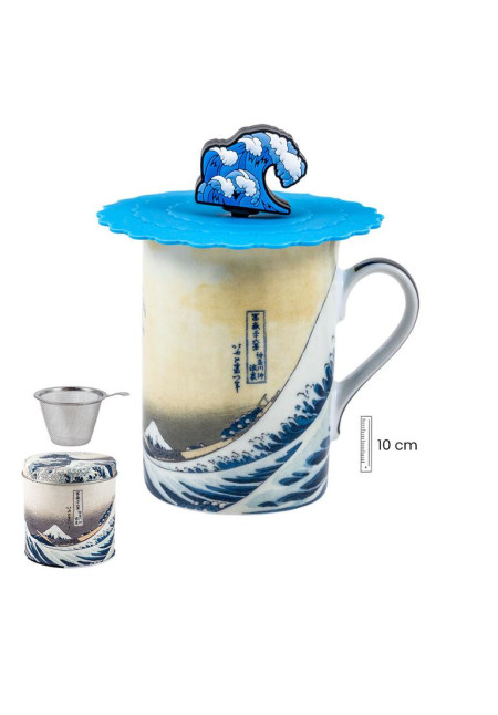 MUG LA OLA EN LATA CON TAPA Y FILTRO 