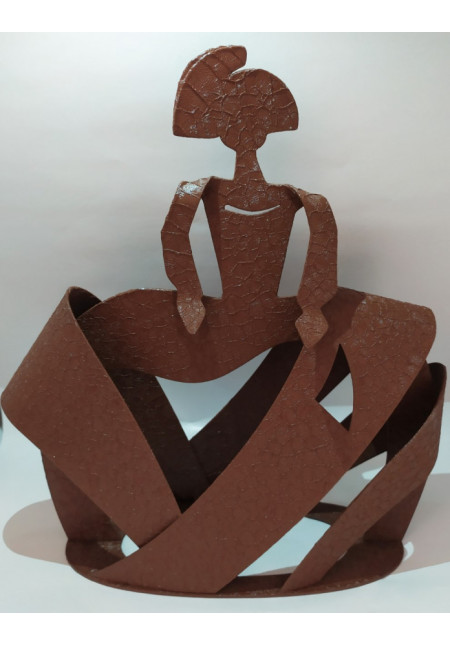menina de Velázquez marrón Oxido Craquelado 25cm