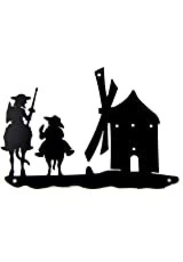 Silueta Quijote y Sancho Hecho de Forja por Forja Sport 25 cm.