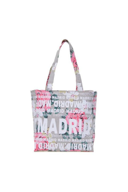 Bolso 25x25 Madrid flores beige
