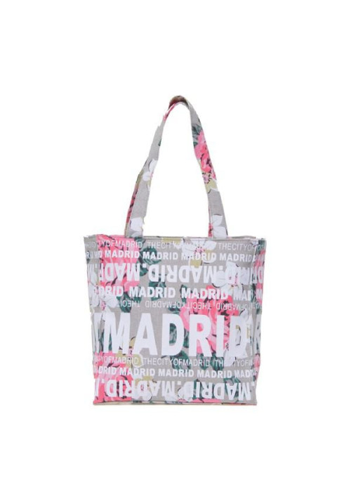 Bolso 25x25 Madrid flores beige
