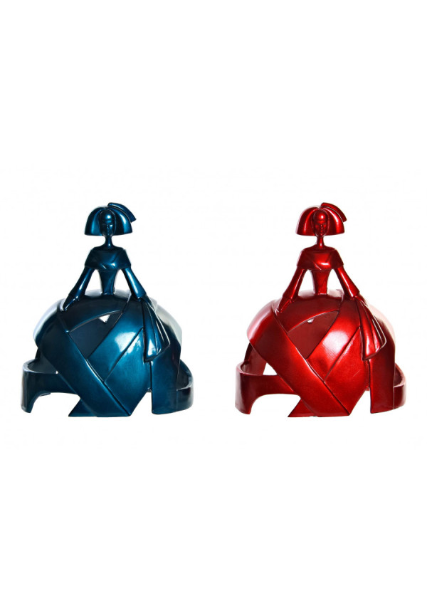 FIGURA RESINA 24X15X29 DAMA 2 SURTIDAS. 