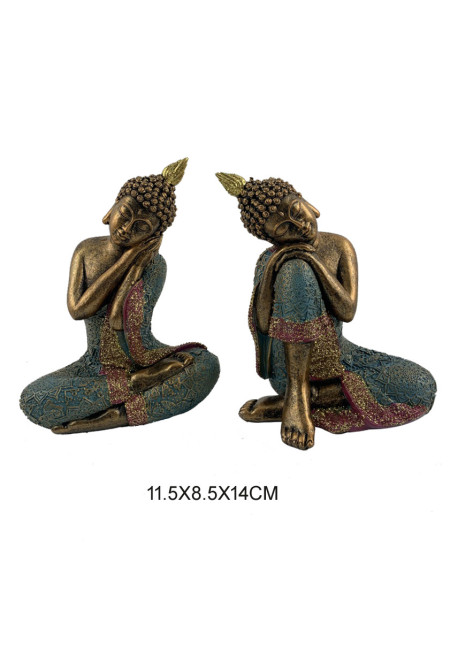 FIGURA RESINA 11,5X8,5X14 BUDA 2 SURT.