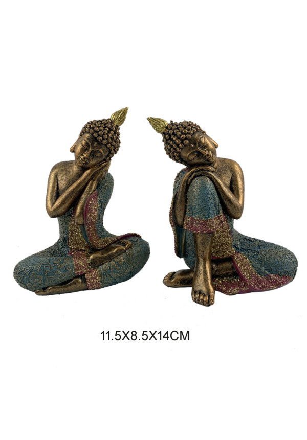 FIGURA RESINA 11,5X8,5X14 BUDA 2 SURT.