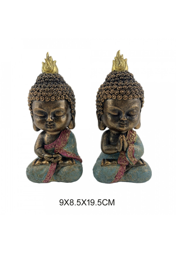 FIGURA RESINA 9X8,5X19,5 BUDA 2 SURT.
