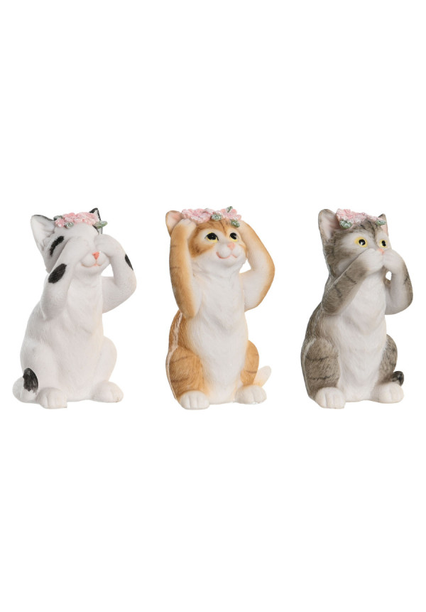 FIGURA RESINA 5,5X6X9,5 GATO 3 SURT.	FD-205494	