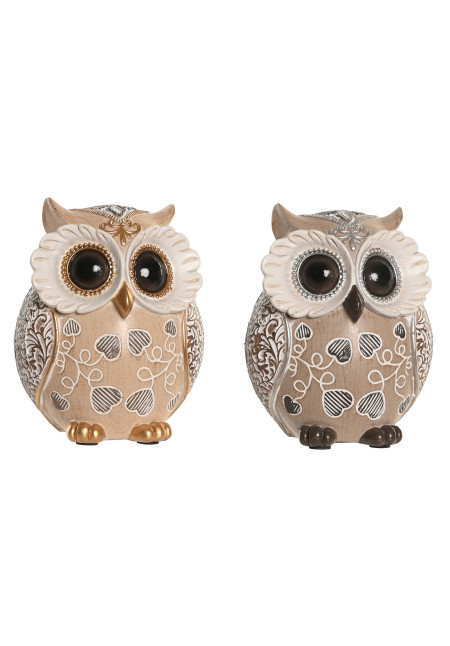 FIGURA RESINA 9X6,5X11 BUHO 