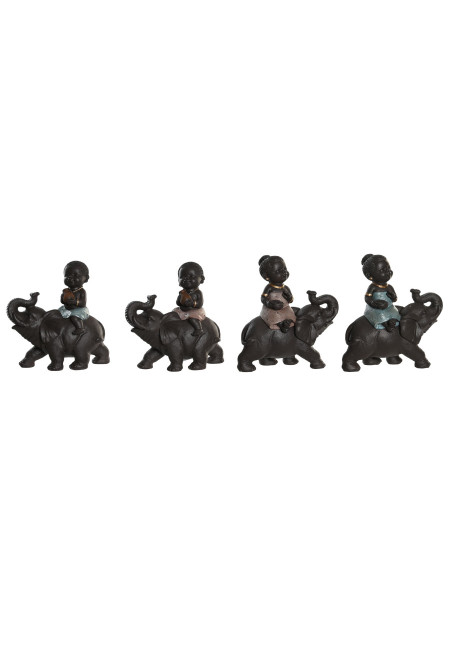 FIGURA RESINA 14X7X14 AFRICANA ELEFANTE