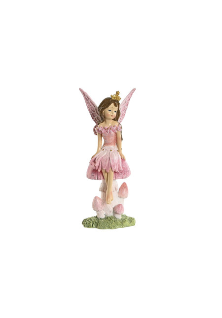 FIGURA RESINA 8X6X18,5 HADA SETA ROSA