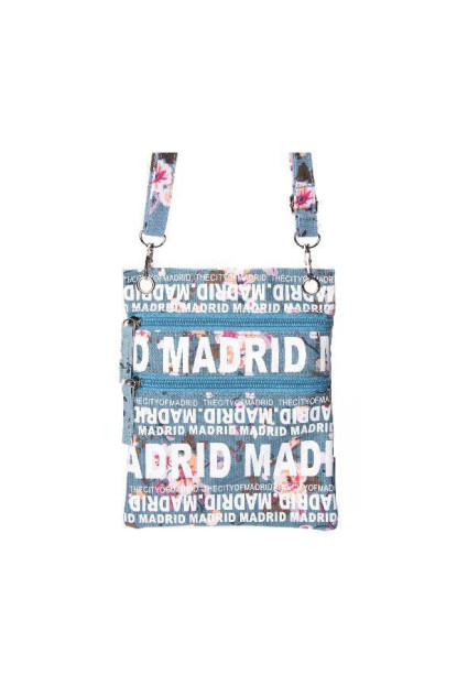 Bolso Pasaporte Asa Madrid flores azul