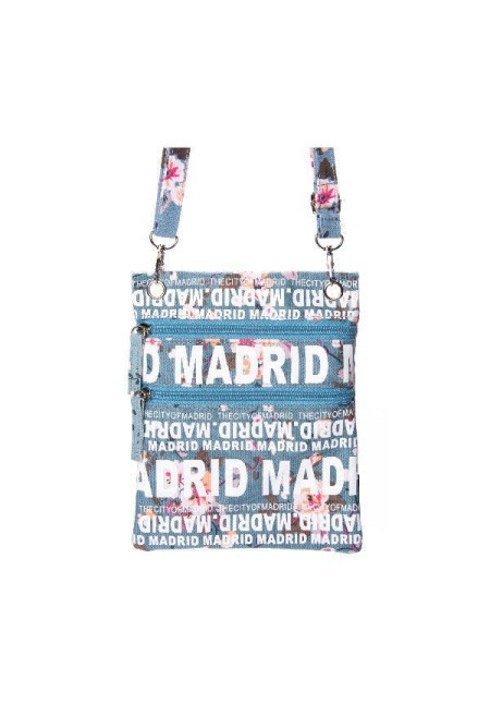 Bolso Pasaporte Asa Madrid flores azul