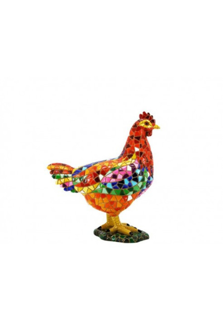 Figura gallina Mosaico Barcino. 11cm 