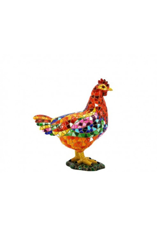 Figura gallina Mosaico Barcino. 11cm 