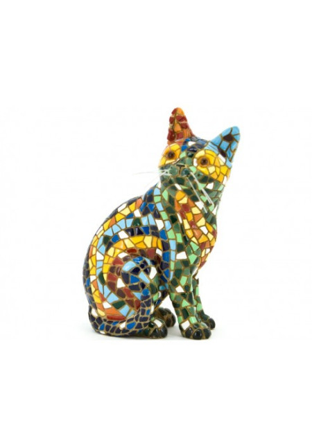 Figura gato en Mosaico. Figura de Barcino