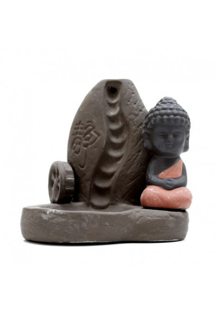 Fuente de humo en cascada de cerámica con pequeña decoración de buda Fuente de humo en cascada de cerámica con pequeña decoración de buda
