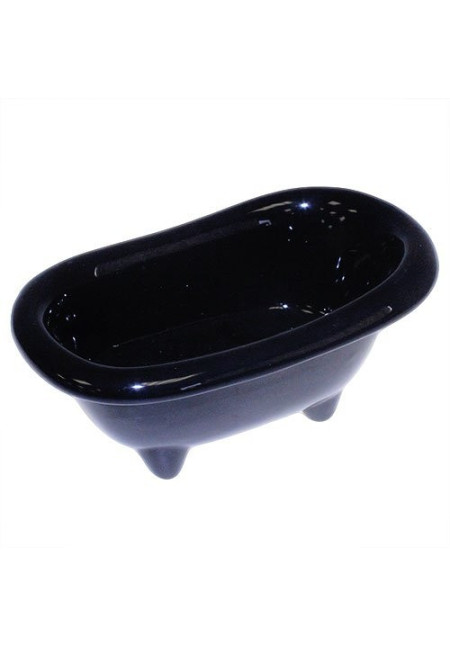 Mini Bañeras de cerámica negra con Jabones 