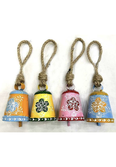 Campana metálica 23cm, hecha y pintada a mano 4 Colores diferentes