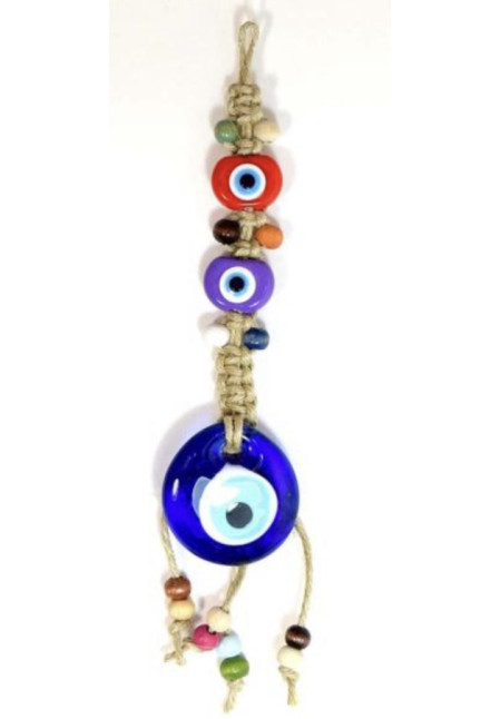 Colgante Ojo Turco con 2 ojos pequeño 27cm Colgante Ojo Turco con 2 ojos pequeño 27cm