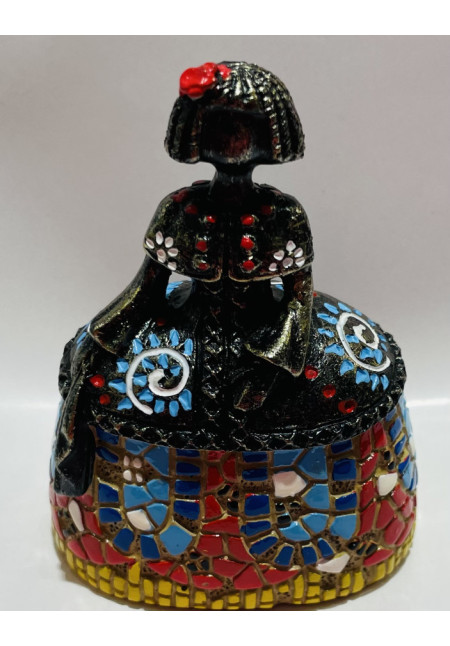 Figura Menina mosaico de colores 12.5cm
