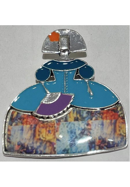 Broche Menina metal