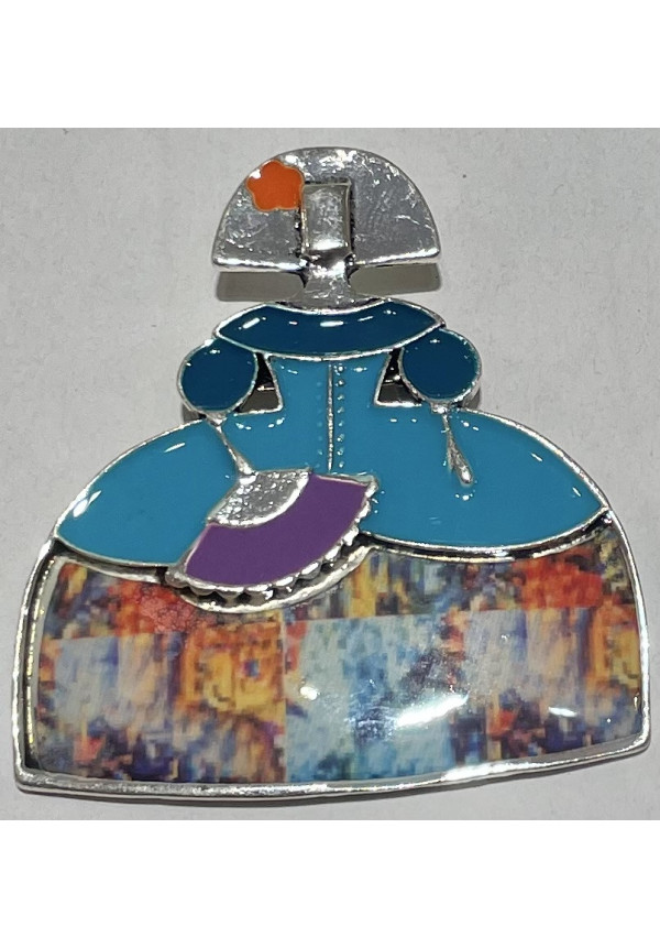 Broche Menina metal