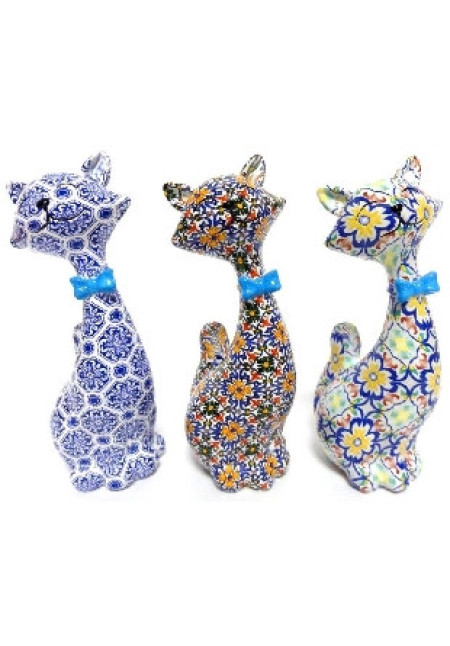 GATO DECORATIVO de cerámica 16cm 