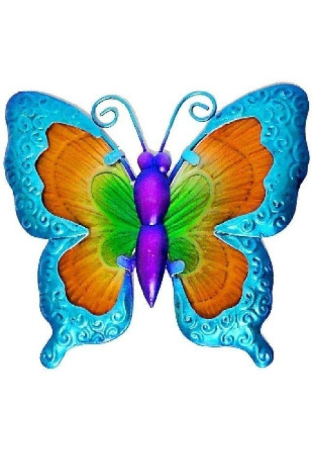 Mariposa metálica 18x18cm 