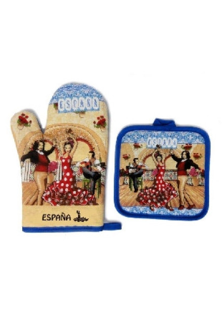 Pack agarrador+Manopla de cocina 