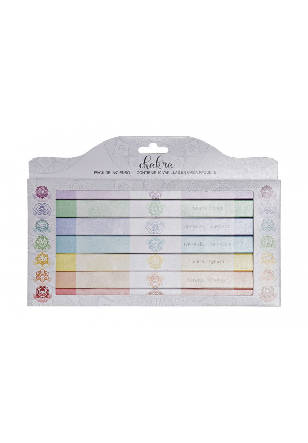 SET INCIENSO VARILLA  7 AROMAS 27X2,5X19 