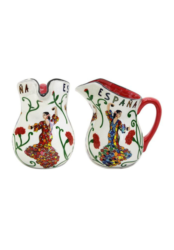 Lechera de cerámica, Flamenca mosaico  11cm