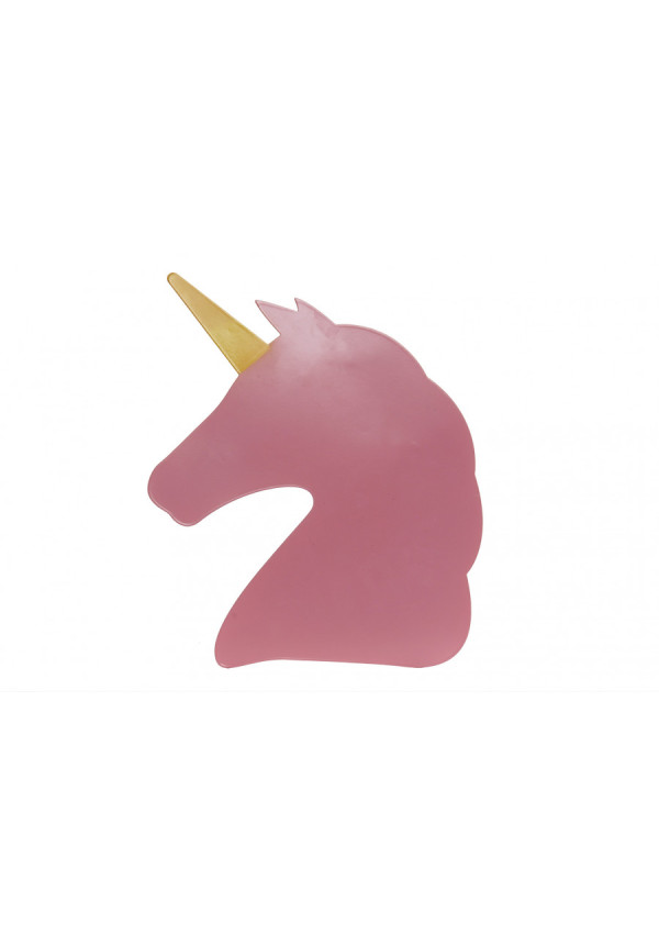DECORACION PARED LED METAL UNICORNIO ROSA