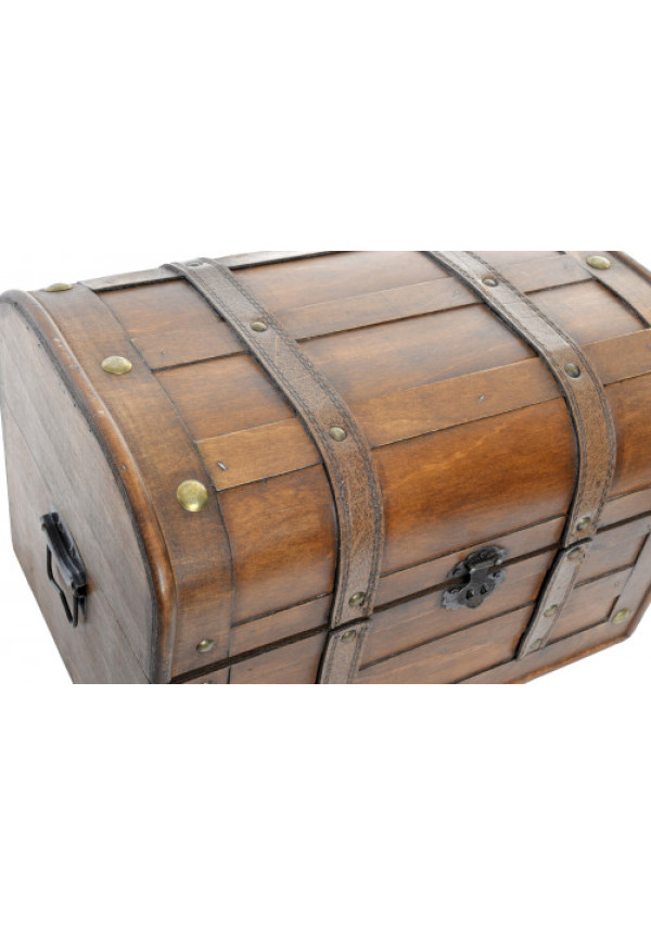 BAÚL MADERA 34.5cm MARRÓN