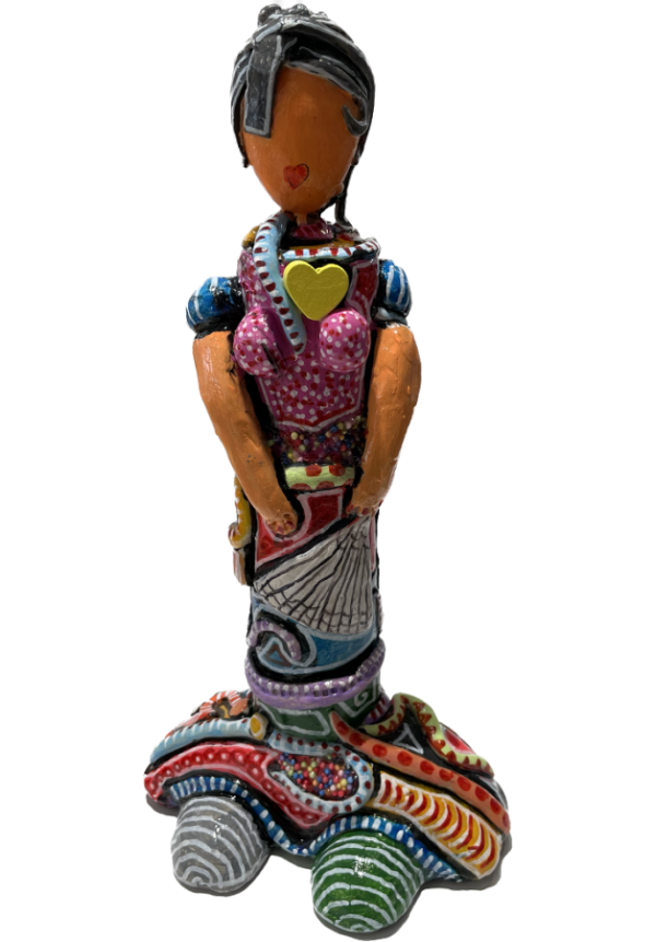 Figura Menina Picassiana  31cm. Hecha resina y pintada a mano