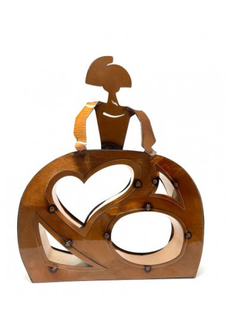 MENINA SIGLO XXI EN COBRE CRISTAL DE 25 cm DE ALTURA