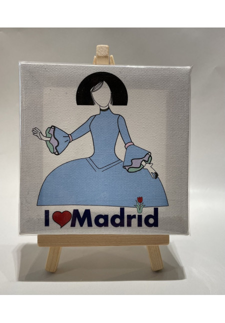 Caballete Mini Menina 11x11cm. Recuerdo de Madrid