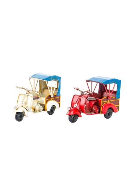 VEHICULO DECORACION METAL 11,5X5,5X7,5 TUK-TUK 2 S