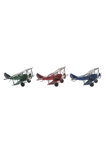 VEHICULO DECORACION METAL 16X15X6,5 AVIONETA 