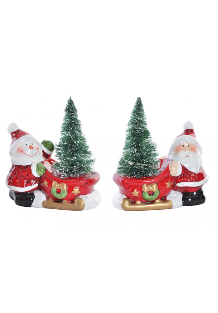 FIGURA LED TERRACOTA 9,5X4,5X10 PAPA NOEL