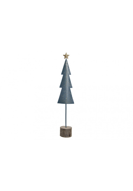 ARBOL METAL PAULOWNIA AZUL 6X6X42CM