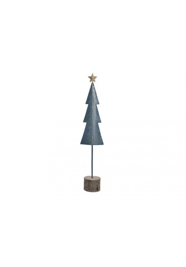ARBOL METAL PAULOWNIA AZUL 6X6X42CM