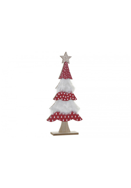 DECORACION MADERA POLIESTER 18,5X5X40 PELO ROJO
