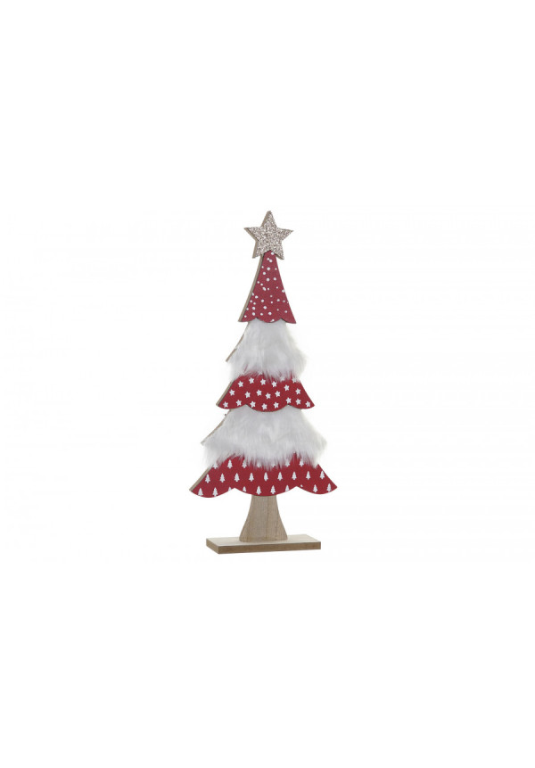 DECORACION MADERA POLIESTER 18,5X5X40 PELO ROJO