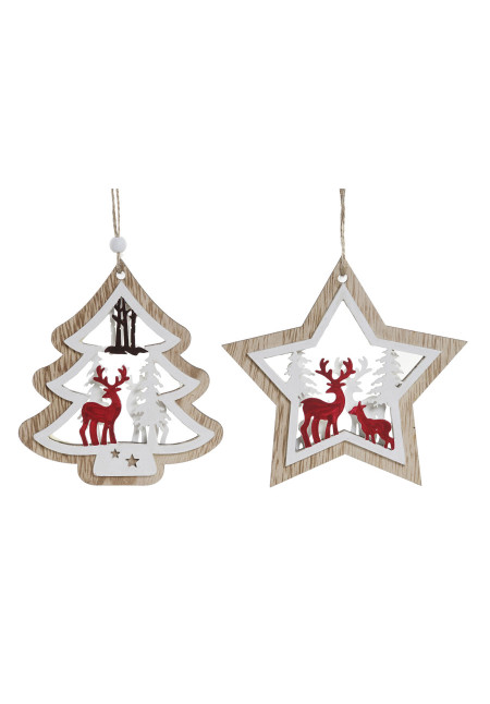 DECORACION COLGANTE MADERA 12,5X1X12,5