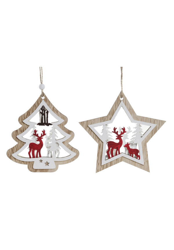 DECORACION COLGANTE MADERA 12,5X1X12,5