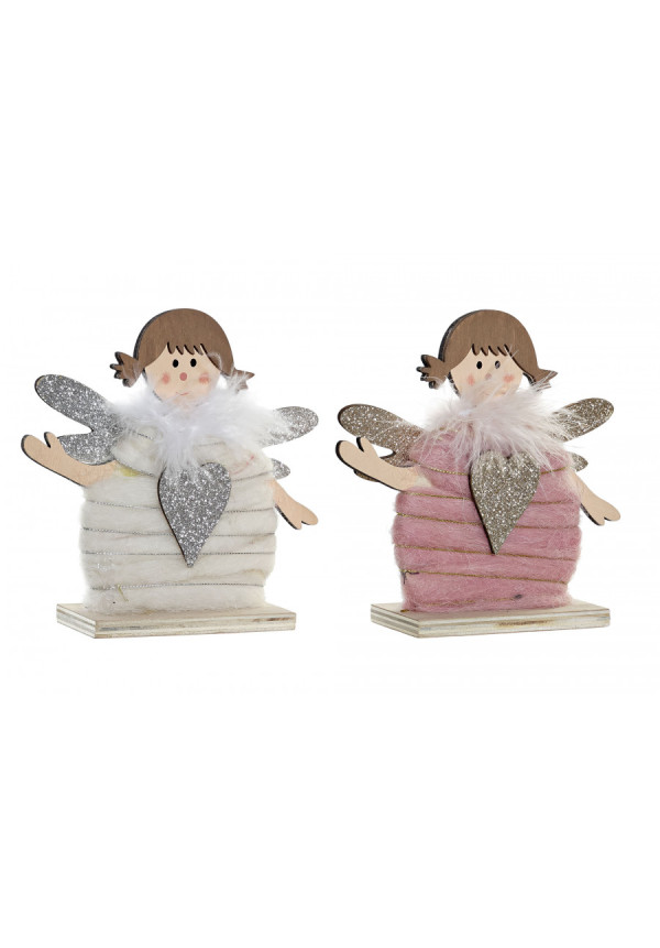 DECORACION MADERA POLIESTER ANGEL15X5X15