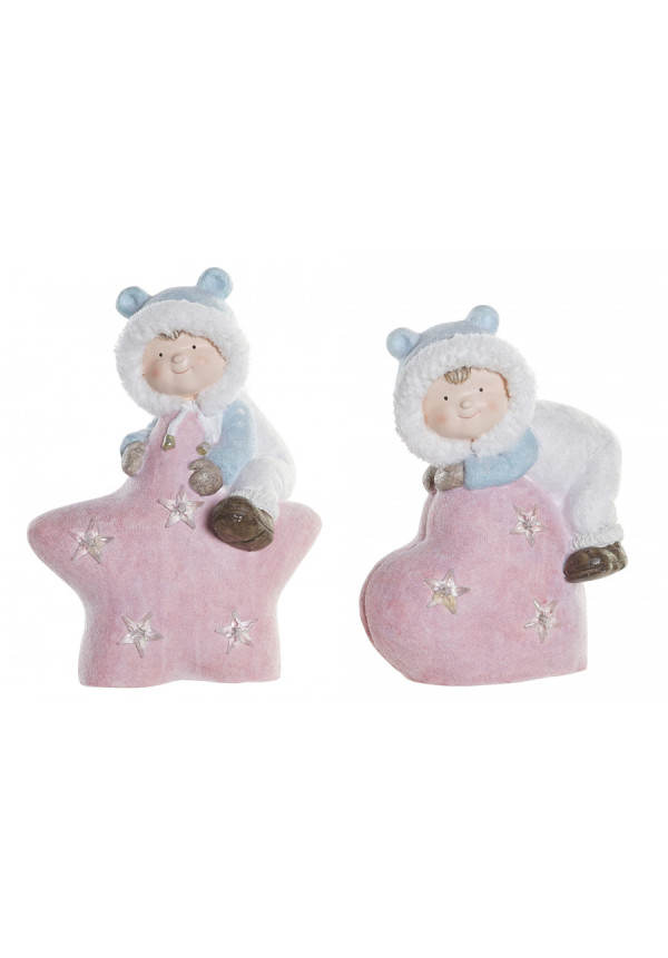 FIGURA LED RESINA 30X19X40 3AAA NIÑO 2 SURT.